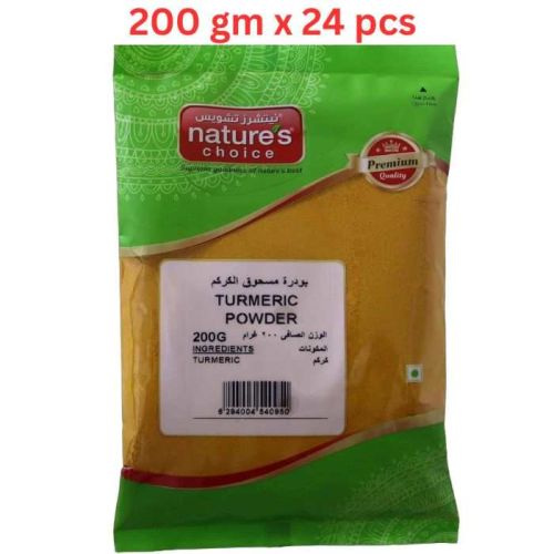 Natures Choice Turmeric Powder - 200 gm Pack Of 24 (UAE Delivery Only)