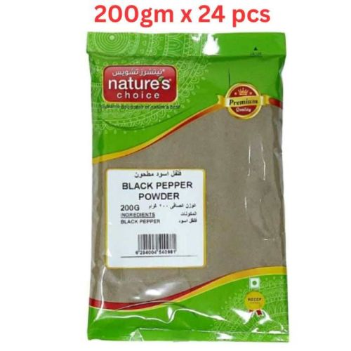 Natures Choice Black Pepper Powder - 200 gm Pack Of 24 (UAE Delivery Only)