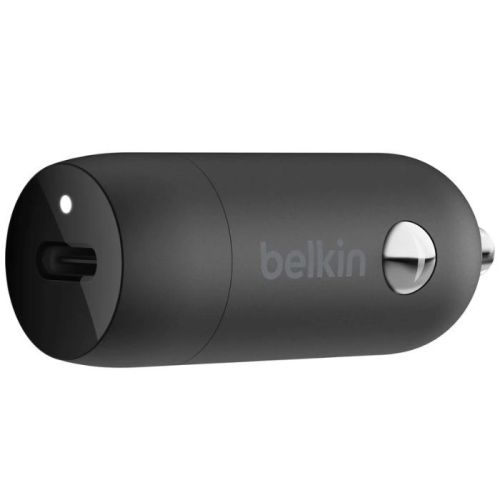 Belkin 20W Car Charger, USB-C Standalone, Black - BL-CC-USBC-A003-20W-Blk