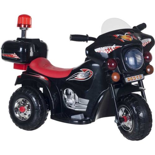 Megastar Ride On Mini Police Harley Mo, Bike Electric Motorcycle For Kids - Black (UAE Delivery Only)