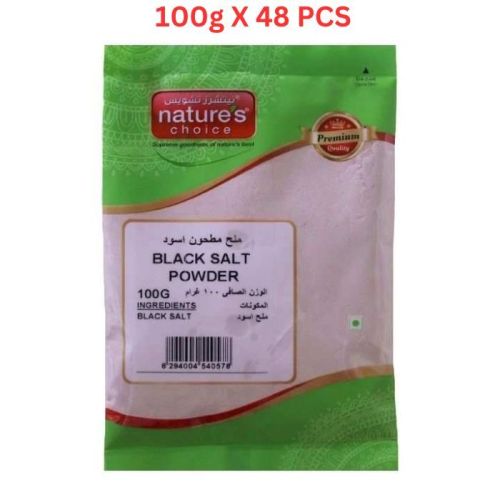 Natures Choice Black Salt Powder, 100 gm Pack Of 48 (UAE Delivery Only)