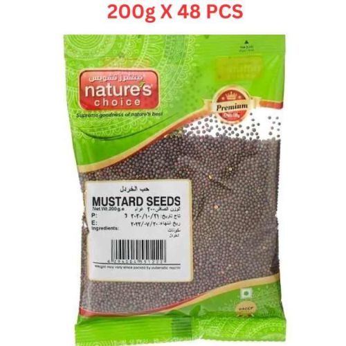 Natures Choice Mustard Seeds, 200 gm Pack Of 48 (UAE Delivery Only)