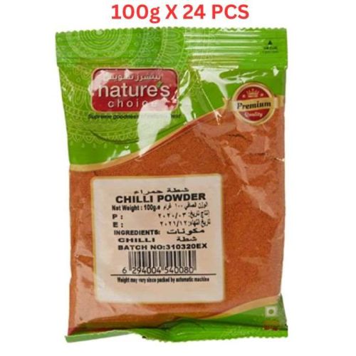 Natures Choice Chilli Powder In Pouch, 100 gm Pack Of 48 (UAE Delivery Only)