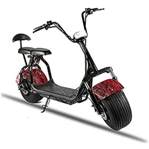 Megastar Coco City Harley 60 V Electric Fat Tyre Scooter - Maroon (UAE Delivery Only)