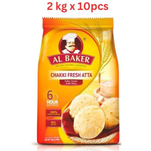 Al Baker Chakki Fresh Atta - 10 x 2 kg
