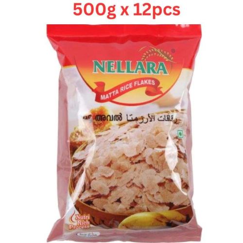 Nellara Matta Rice Flakes 500g (Pack of 12)