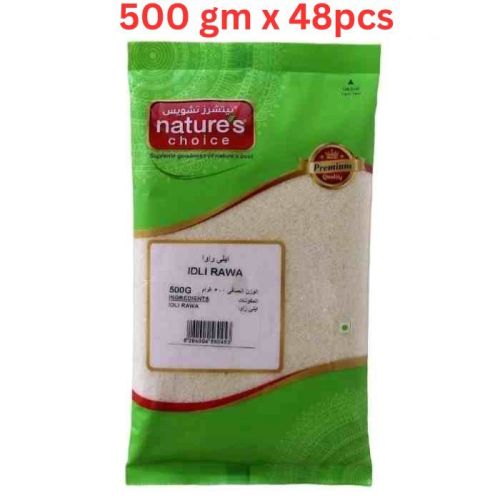 Natures Choice Idli Rawa, 500 gm, 20160045 Pack Of 48 (UAE Delivery Only)