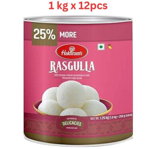 Haldirams Classic Rasgulla 1 Kg Pack Of 12 (UAE Delivery Only)