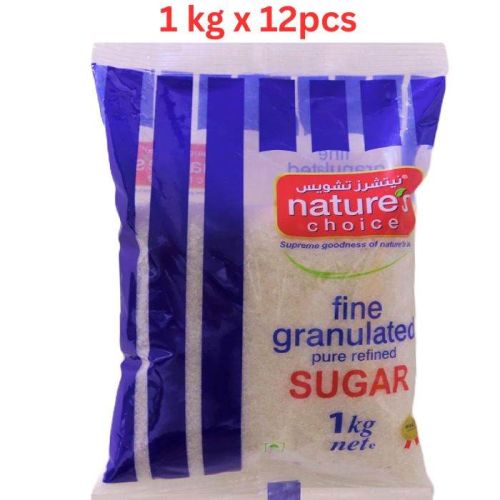 Natures Choice Granulated Sugar, 1 kg Pack Of 12 (UAE Delivery Only)