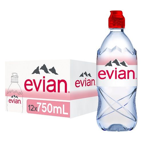 Evian Natural Mineral Water 750ML (Pack Of 12)