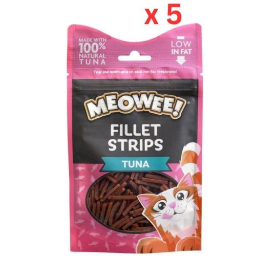 Meowee! Fillet Strips Tuna 35G (Pack of 5)