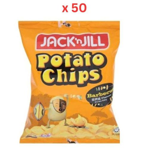 Jack N Jill Potato Chips Barbecue Flavor, 60G Pack Of 50 (UAE Delivery Only)
