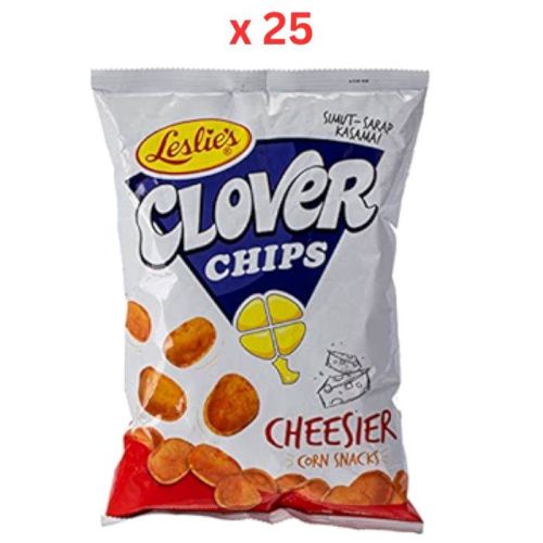Leslies Clover Chips Cheese - 145 Gm Pack Of 25 (UAE Delivery Only)