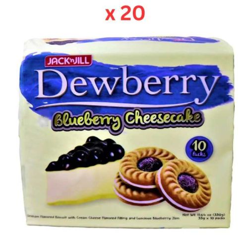 Jack N Jill Dewberry Blueberry Cheesecake (10*33G) 330Gm Pack Of 20 (UAE Delivery Only)