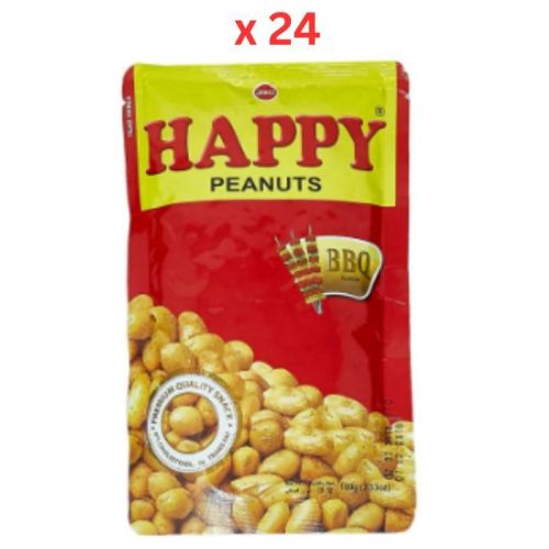 Happy Peanut Salted Barbecue Flavor - 100 Gm Pack Of 24 (UAE Delivery Only)