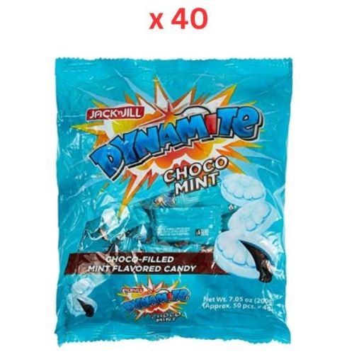 Jack N Jill Dynamite Choco Filled Mint Flavoured Candy, 200 Gm Pack Of 40 (UAE Delivery Only)