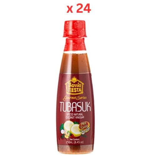 Barrio Fiesta Gourmet Series Tubasuk Hot & Spicy 250Ml pack Of 24 (UAE Delivery Only)
