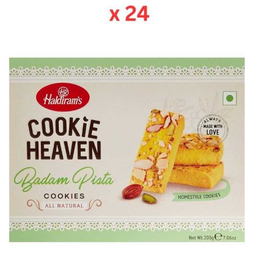 Haldirams Cookie Heaven Badam Pista - 200 Gm Pack Of 24 (UAE Delivery Only)