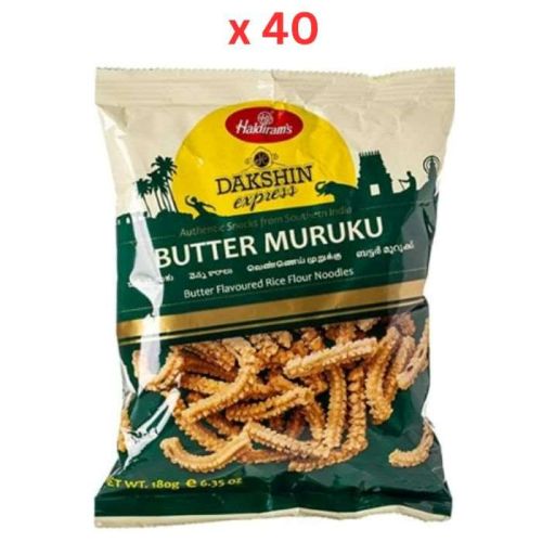 Haldirams Dakshin Express Butter Murukku - 180 Gms Pack Of 40 (UAE Delivery Only)