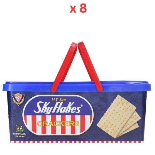 M.Y.San Skyflakes Crackers In Tub, 800 Gm Pack Of 8 (UAE Delivery Only)