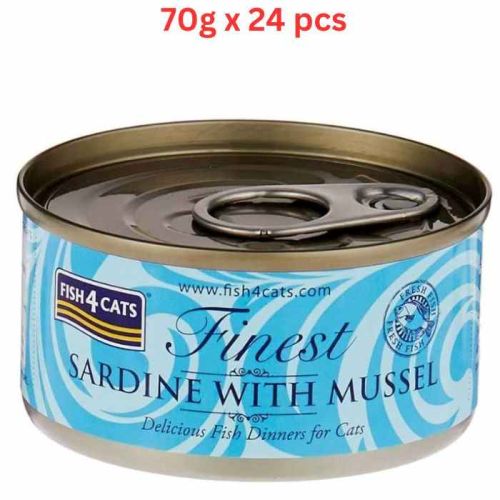 Fish4Cats Sardine with Mussel Wet Food  For Cat - 24 X 70g