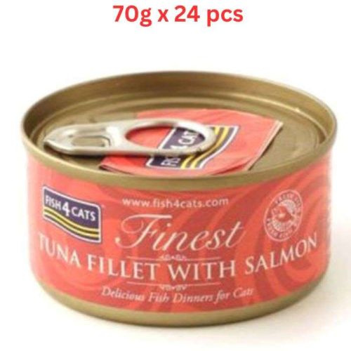 Fish4Cats Tuna Fillet with Salmon Wet Food For Cat - 24 X 70g