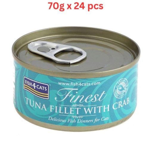 Fish4Cats Tuna Fillet with Crab Wet Food For Cat 24 X 70g