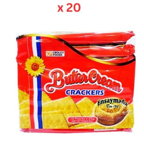 Croley Foods Butter Cream Cracker Ensaymada (10 X 25G), 250G Pack Of 20 (UAE Delivery Only)