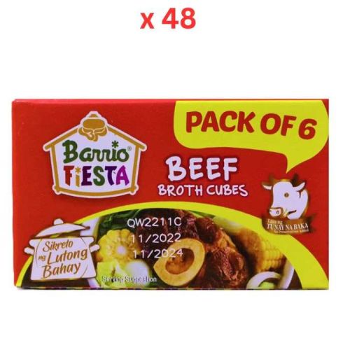 Barrio Fiesta Beef Broth Cubes (6X10Gm) 60Gm Pack Of 48 (UAE Delivery Only)