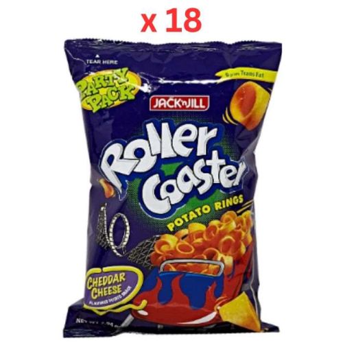 Jack N Jill Roller Coaster Potato Rings Cheese - 225 Gm Pack Of 18 (UAE Delivery Only)