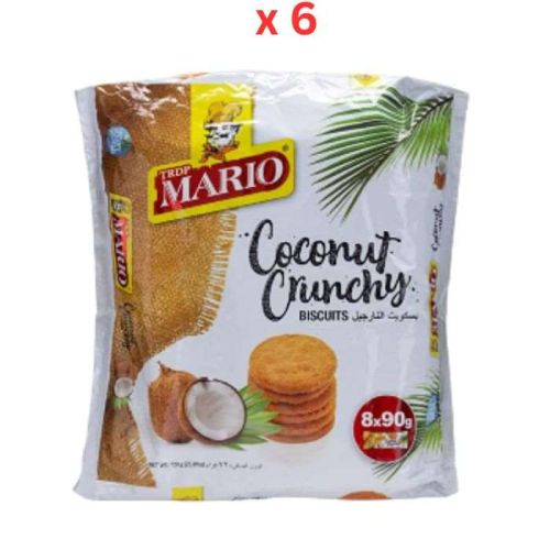Mario Coconut Crunchy Biscuits 720 Gm Pack Of 6 (UAE Delivery Only) 