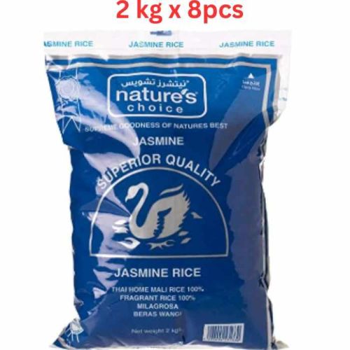 Natures Choice Thai Jasmine Rice, 2 kg Pack Of 8 (UAE Delivery Only)