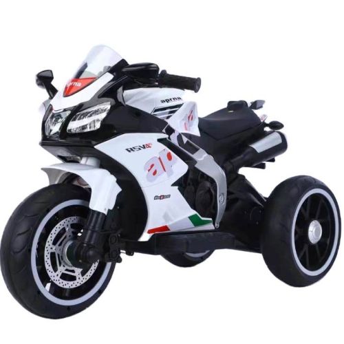 Megastar Ride On 12 V Rubble Sports Bike High Speed 3 Wheels Rechargeable Bike - White (UAE Delivery Only)