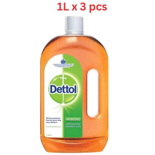 Dettol Antiseptic Disinfectant 1ltr Pack Of 3 (UAE Delivery Only)