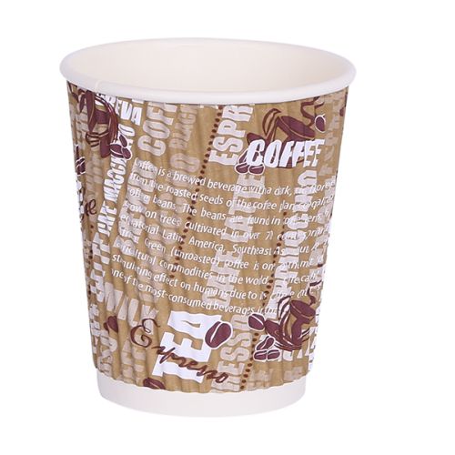 Hotpack ,(8 Oz Ripple Cup)  500 Pieces