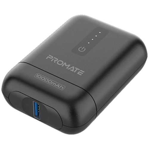 Promate Atom PD20 Super Mini World Smallest With USB C Power Bank, Black - ATOM-PD20.BLACK (UAE Delivery Only)