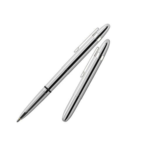 Fisher Bullet Chrome Ball Pen With Clip (FS400CL)