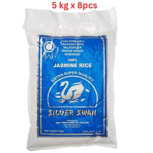 Super Swan Premium Jasmine Rice Milagrosa, 5Kg Pack Of 8 (UAE Delivery Only)
