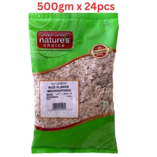 Natures Choice Brown Rice Flakes - 500 gm Pack Of 24 (UAE Delivery Only)