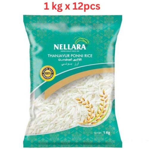 Nellara Thanjavur Ponni Rice 1kg  (Pack of 12) 
