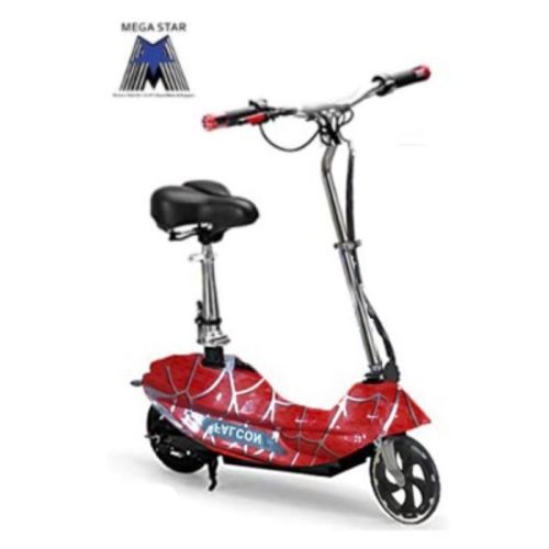 Megastar Megawheels Zippy 24 V Electric Scooter With Training Wheels For Kids - Red Spider (UAE Delivery Only)