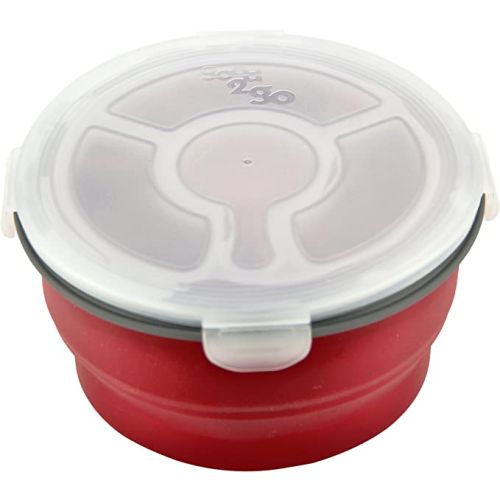 Good 2 Go Round Storage Contaienr with Compartments - Red, G35007