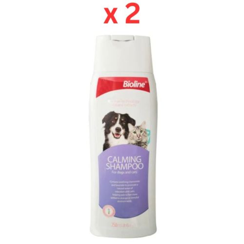  Bioline Calming Shampoo For Dogs And Cats 250Ml (UAE Delivery Only) (Pack of 2)