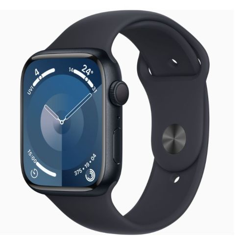 Apple Watch Series 9 GPS, 45mm, Midnight Aluminum Case With Midnight Sport Band