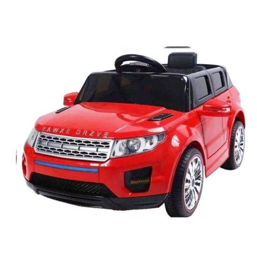 Megastar Ride On 12V Range Rover Style Kids Car With Power Steering And Trolley - Red (UAE Delivery Only)