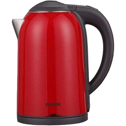 Geepas Double Layer Electric Kettle 1.7 L 1800 W, Red/Black, GK38013