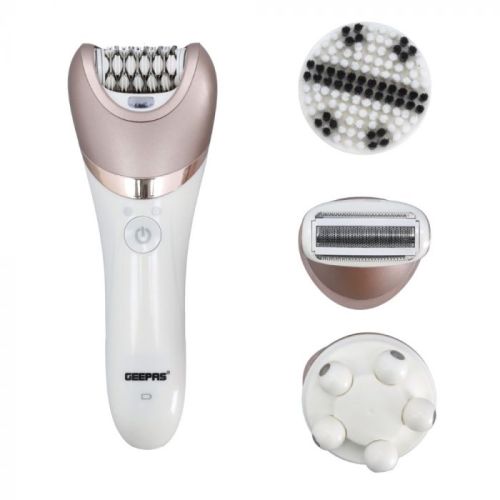 Geepas GLS86053 Lady Shaver Set - Electric Hair Remover Detachable Shaving Head LED Indicator Light Ideal To Remove Unwanted Hair