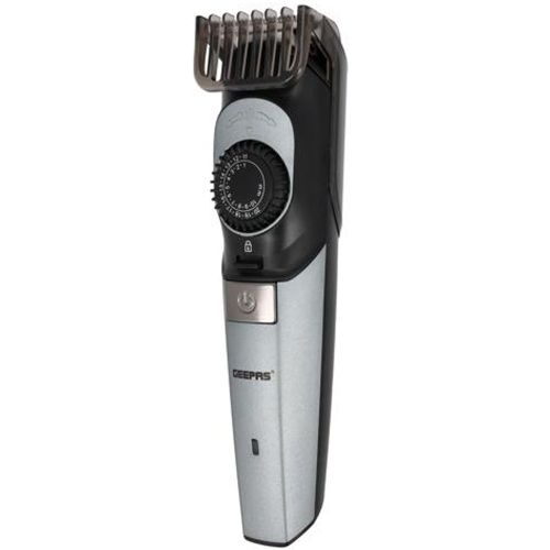 Geepas Rechargeable Hair Clipper 5W, Black with Silver, GTR56042