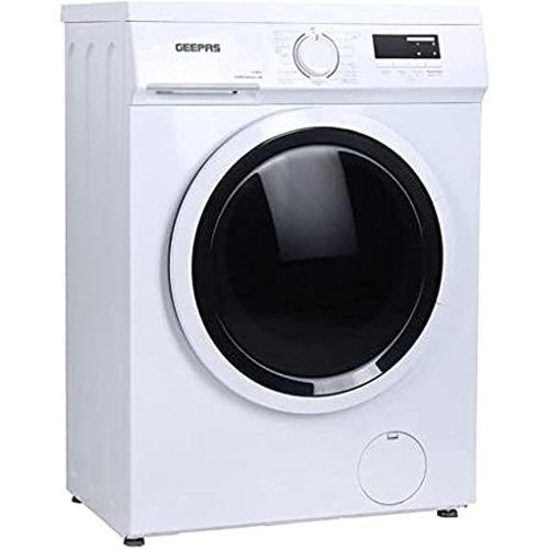 Geepas Front Loading Washing Machine - Stainless Steel Tank with 6kg Capacity-(‎White)-(GWMF68005LCU)