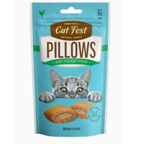 Cat Fest Pillows with Chicken Creme Treats For Cats 30g (UAE Delivery Only)